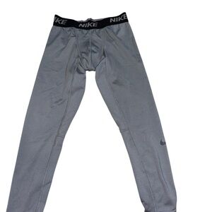 Nike Gray Kids' Performance Leggings with Black Waistband